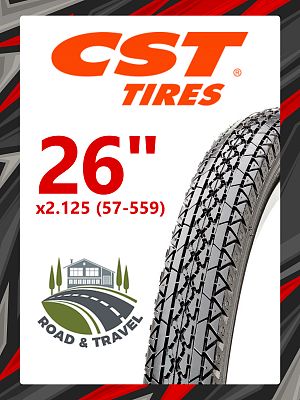 Велопокрышка CST 26"x2.125 (57-559) WIREBEAD CITY C241  черный TB70164000