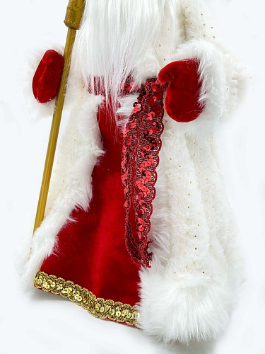 													Дед Мороз музыкальный, танцующий 50 см белый, красный 19A603-20 фото 3
