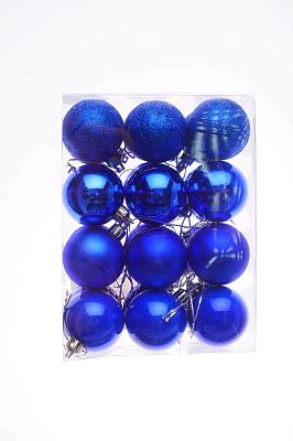 Набор шаров 5 см 24 шт синий 50AGUV24-01B