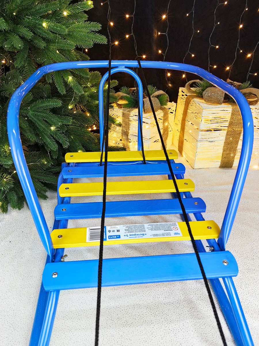 Санки детские Ветерок 5 голубой 5275047/В5/Г2 фото 5 Санки детские Ветерок 5 голубой 5275047/В5/Г2 фото 5