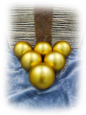Набор шаров 6 см 6 шт золотой 60MP06-01G