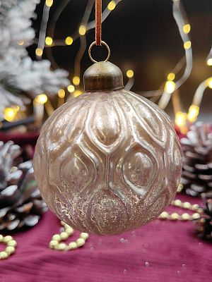 Шар бисквитный 8 см, стекло Merry Green MG24253