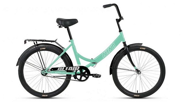 Велосипед городской складной ALTAIR City 24" 16" 1 ск. мятный/серый RBKT1YF41006 