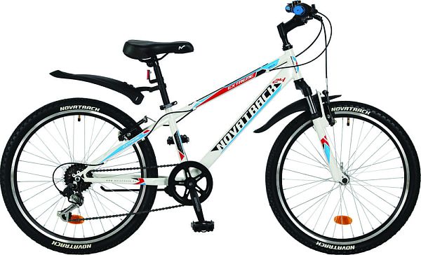 Велосипед горный Novatrack EXTREME 24" 12" 6 ск. белый 24SH6SV.EXTREME.12WT7 
