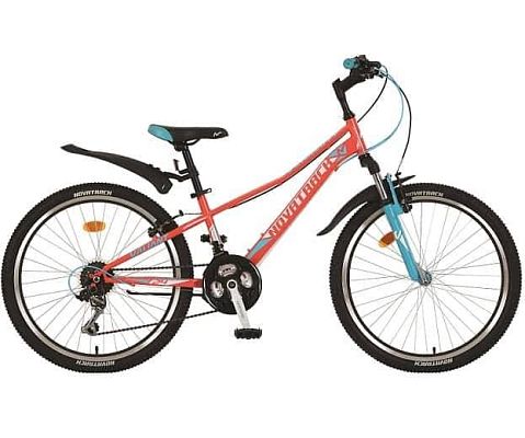 Велосипед горный Novatrack VALIANT 24" 12" 18 ск. Коралловый 24SH18V.VALIANT.12CRL8 