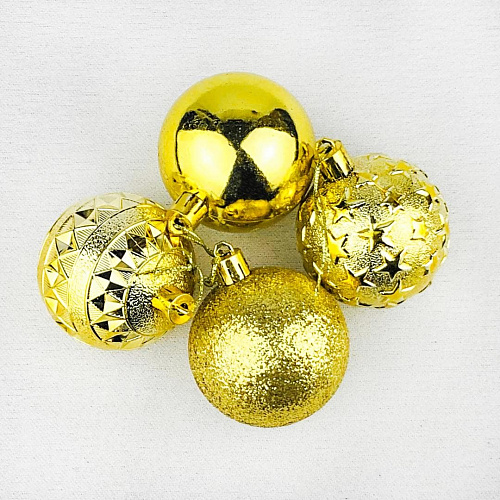 													Набор шаров 6 см 24 шт золотой PMP-3gold фото 2