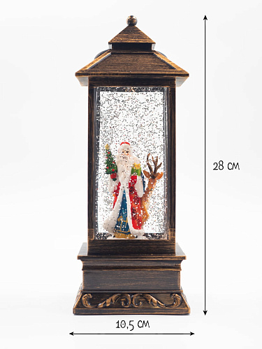 													Новогодний фонарик музыкальный Дедушка Мороз 28 см Р-5155-A фото 4