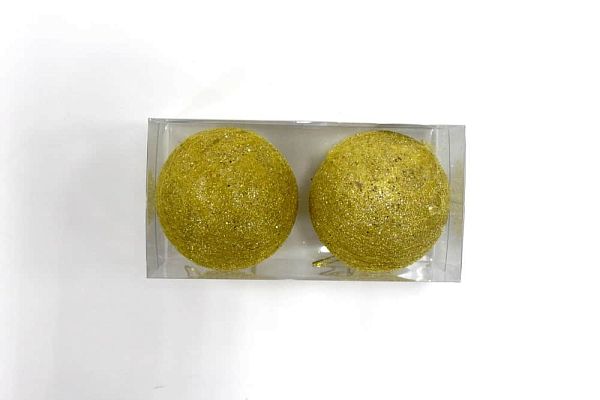 Набор шаров 10 см 2 шт золотой 9918167