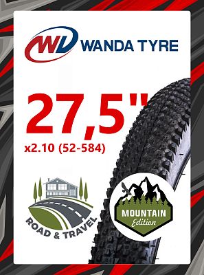 Велопокрышка Wanda 27,5"x2.10 W-2003  черный 1TRR27000204