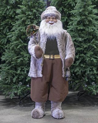Дед Мороз  90 см коричневый 18301-36