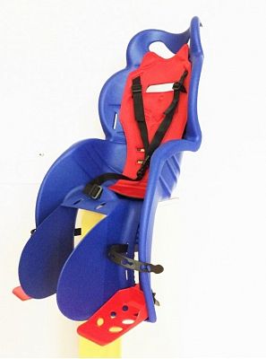 Велокресло заднее на багажник Vinca sport синий с красной накладкой HTP 155 Sanbas 00011696