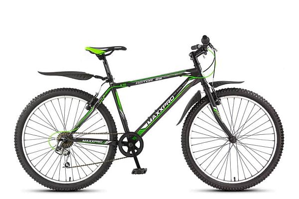 Велосипед горный MAXXPRO KATAR 26" 17,5" 6 ск. черно-салатовый Y104-H36127-4 