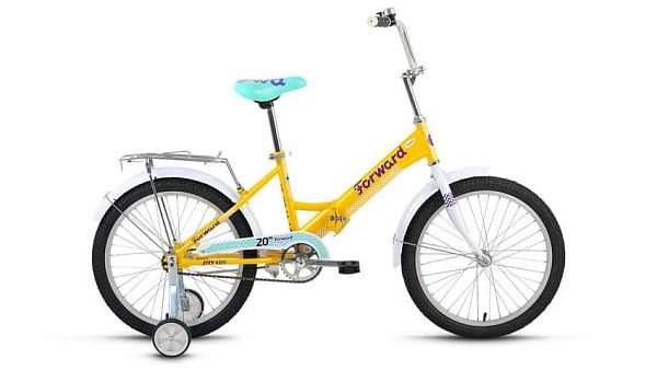 Велосипед городской складной FORWARD Timba girl 20" 13" 1 ск. желтый глянцевый FORWARD Timba girl 13