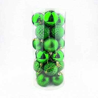 Набор шаров 6 см 24 шт зеленый 60AGV24-H09L
