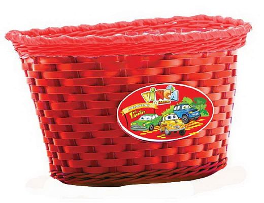 Велокорзина передняя Vinca sport Машинки детская красная P 05 Cars