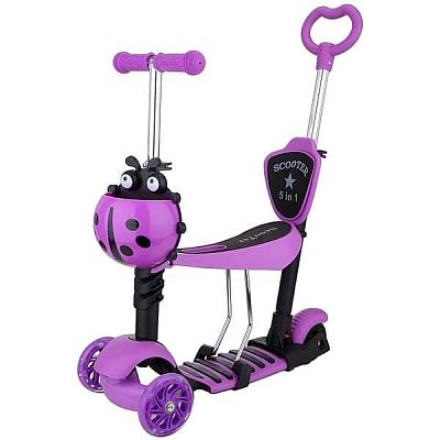 Самокат Детский Novatrack Disco-kids фиолетовый  120SB.DISCOKIDS.VL9