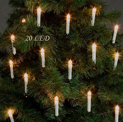 Уценка Светодиодная гирлянда "Свечи" на прищепках 20 LED белый теплый 303-083 Уценка Светодиодная гирлянда "Свечи" на прищепках 20 LED белый теплый 303-083