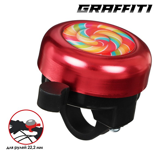 Звонок велосипедный Graffiti «Карамелька» черный, розовый 7362420 фото 4 Звонок велосипедный Graffiti «Карамелька» черный, розовый 7362420 фото 4