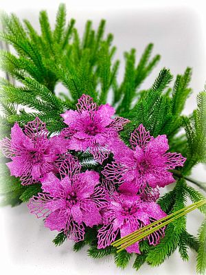 Цветок (5 шт.) фиолетовый d  см Flo-5Vio