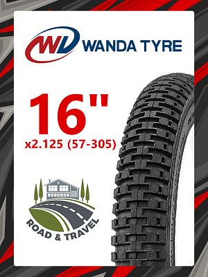 Велопокрышка Wanda 16"х2.125 (57-305) P1271  черный RTRR16WND011