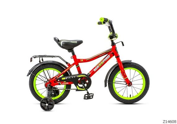 Велосипед детский MAXXPRO ONIX 14"  матовый красно-зеленый ONIX-14-3 (2020) 