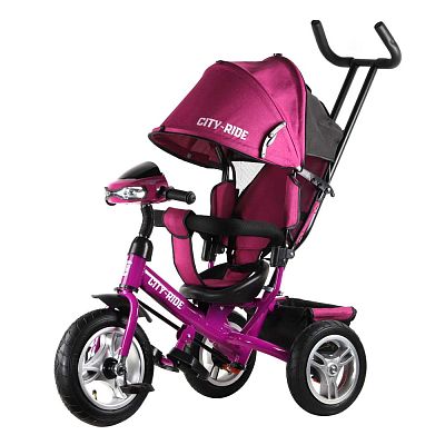 Детский трехколесный велосипед с ручкой City-Ride CR-B3-05PK розовый (451)