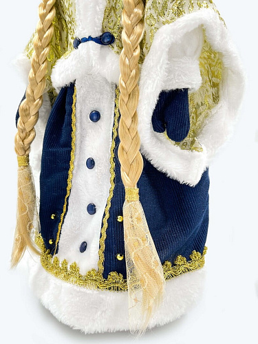 Снегурочка 45 см синий, золотой YD18008 фото 5 Снегурочка 45 см синий, золотой YD18008 фото 5