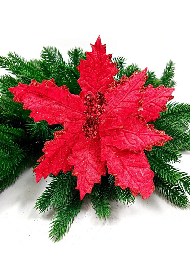 													Цветок красный d 23 см Al-9202-5r фото 5