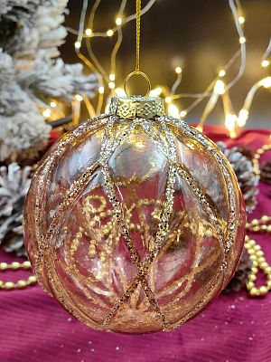 Шар прозрачный арабский песок 10 см, стекло Merry Green MG24183