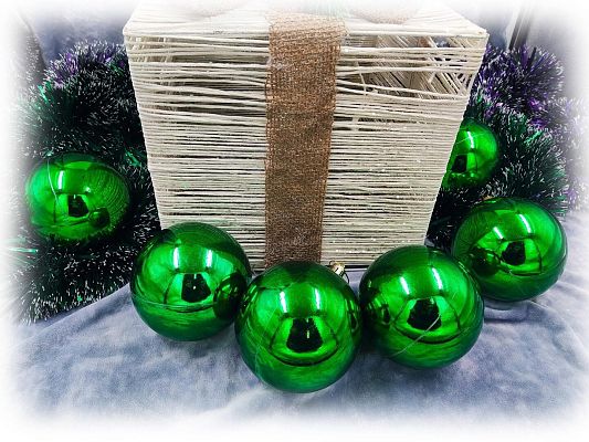 Набор шаров 10 см 6 шт зеленый 100SP06-01GR