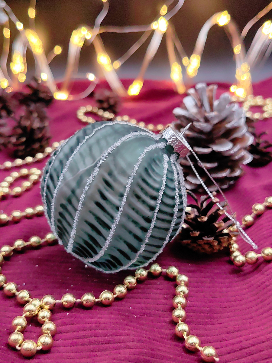 Шар хвоя 8 см, стекло Merry Green MG24128 фото 2 Шар хвоя 8 см, стекло Merry Green MG24128 фото 2