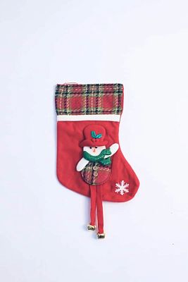 Носок рождественский Снеговик 34х21 см   9920685sn
