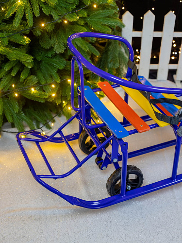 Санки-коляска детские Погодки Универсал 1 синий 7361591 фото 2 Санки-коляска детские Погодки Универсал 1 синий 7361591 фото 2