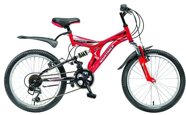 Велосипед горный двухподвес Novatrack TITANIUM 20"   ск. красный 20SS12V.TITANIUM.RD6 