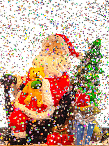 													Новогодний фонарик музыкальный Паровозик Дед Мороз 23 см 8810А фото 5