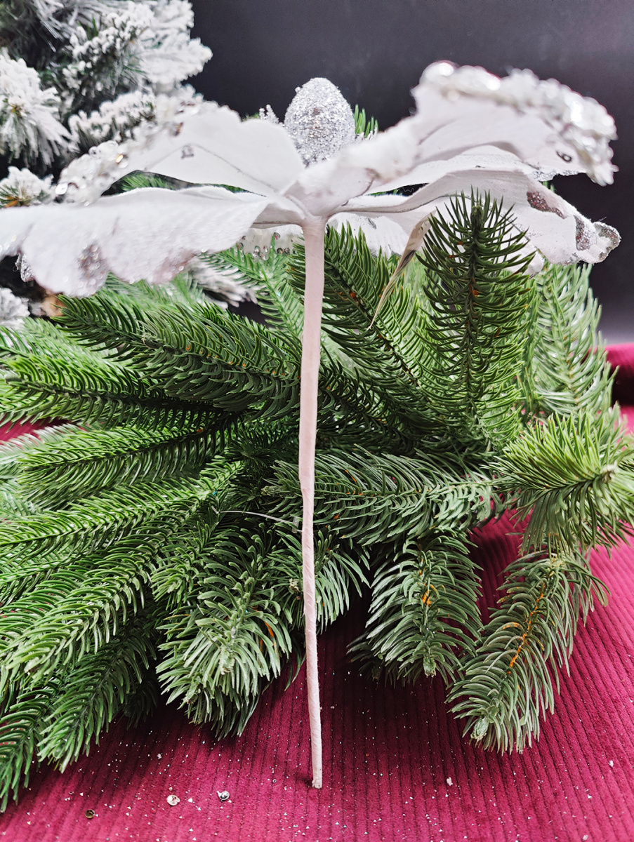 Цветок белый d 23 см Flo-12-4White фото 3 Цветок белый d 23 см Flo-12-4White фото 3