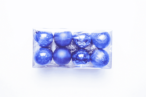 Набор шаров 6 см 16 шт синий 60ACUV16-01B