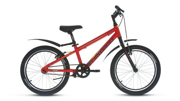 Велосипед горный FORWARD Unit Pro 1.0 20" 10,5" 1 ск. красный матовый FORWARD Unit Pro 1.0 10,5" кра