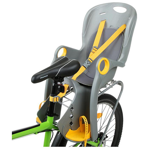 													Велокресло заднее на багажник YIWU YOUDA серый, желтый BQ-5B 1693770 фото 4