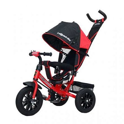 Детский трехколесный велосипед с ручкой LEXUS Trike 950-N1210P-RED-22 красный (546)