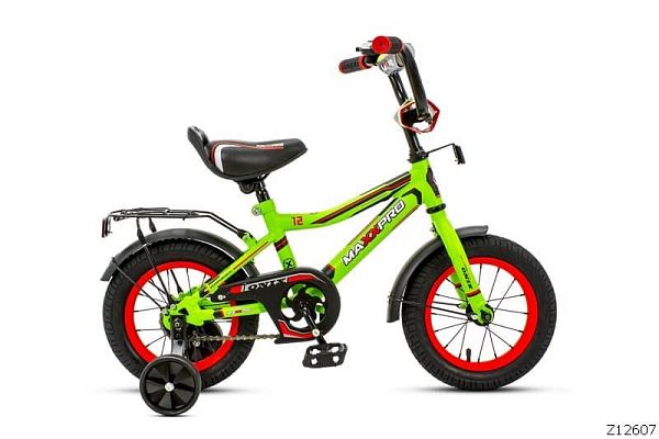 Велосипед детский MAXXPRO ONIX 12"  матовый зелено-красный ONIX-12-2 (19) 