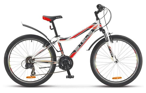 Велосипед горный STELS Navigator 420 V 24" 13" 18 ск. бело-красный LU070965 