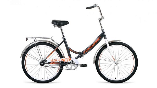 Велосипед городской складной FORWARD Valencia 1.0 24" 16" серый/бежевый  2020