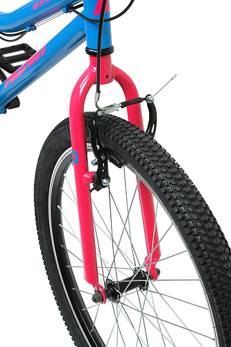 													Велосипед горный ALTAIR MTB HT 1.0 24" 12" 6 ск. голубой/розовый RBKT11N46004  фото 3