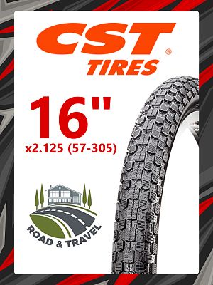 Велопокрышка CST 16"x2.125 (57-305) WIREBEAD BMX RACE C1382N  черный TB16502000