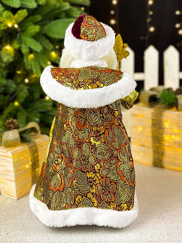 													Дед Мороз музыкальный, танцующий 45 см бордовый, золотой Р-5079-1 фото 5