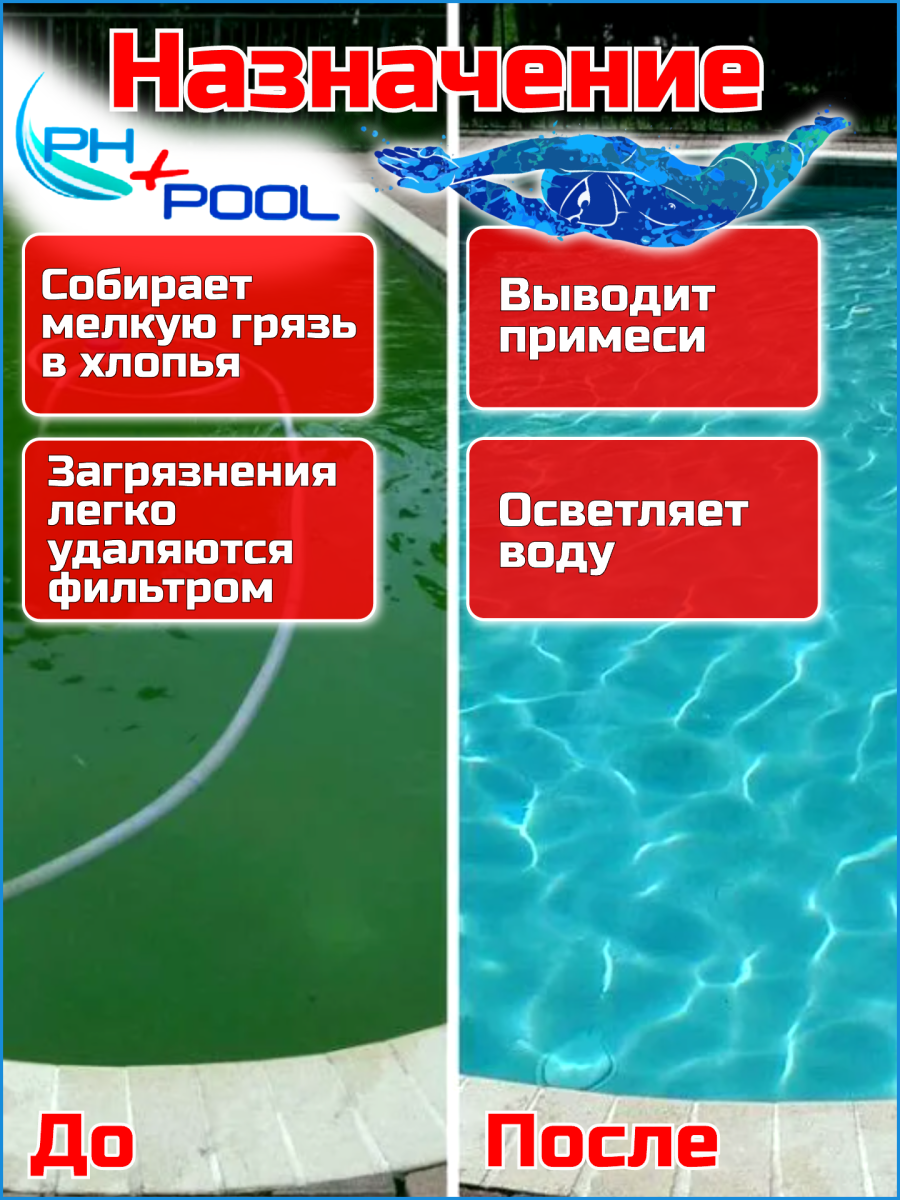 Коагулянт PH+POOL быстрый 1 л. Жидкий 340001/340020 фото 5 Коагулянт PH+POOL быстрый 1 л. Жидкий 340001/340020 фото 5