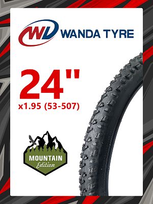 Велопокрышка Wanda 24"x1.95 (53-507) W2001  черный RTRR24WND001