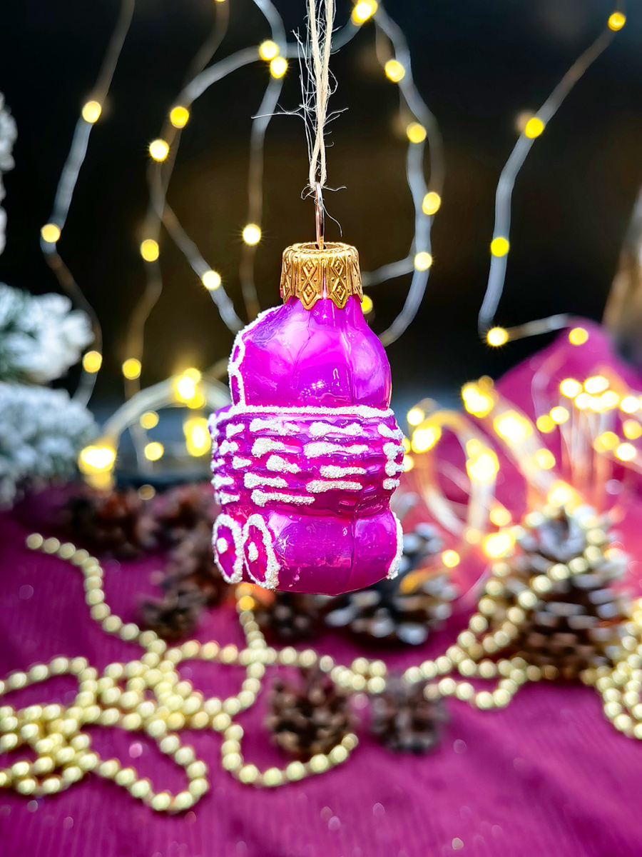 Елочная игрушка Коляска розовый 5 см, стекло // коляска фото 3 Елочная игрушка Коляска розовый 5 см, стекло // коляска фото 3