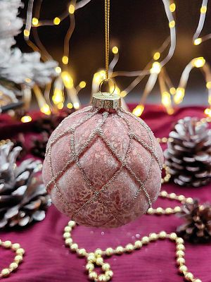 Шар бронзовый мармелад 8 см, стекло Merry Green MG24068